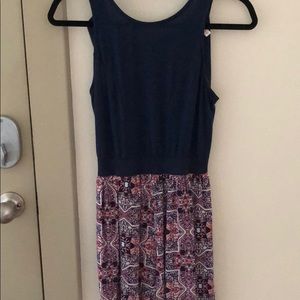 xhilaration navy and pink romper